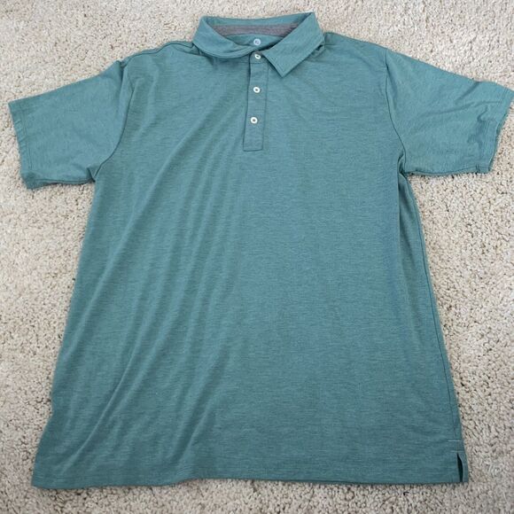 Free Fly Polo Shirt Men XL Green Performance Short Sleeve Bamboo Stretch Apparel - Picture 1 of 6